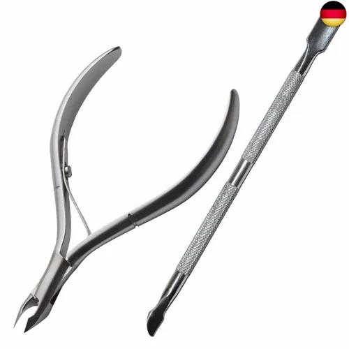 Longivia® Nagelhautentferner Set Nagelhautzange Professioneller Longivia® aus Edelstahl Cuticle Pusher und Cuticle Nipper Cutter Nagelhaut Nagelhautschneider Neonail Nagelhautschere Nagelhautknipser