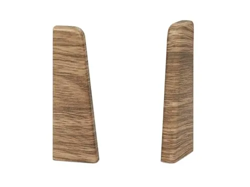 KGM Endstücke für Sockelleiste MEGA-Profil (20 x 58 mm) Eiche rustikal - Maße: 20 x 58 mm - 2 Stück