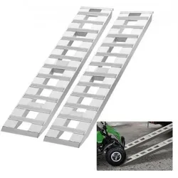 VEVOR Autorampe Aluminiumlegierung - 2 Stück Laderampe 2721,6kg, rutschfest und ideal für schwere Fahrzeuge