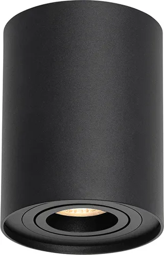 Qazqa Deckenstrahler Rondoo Up - Schwarz, max. 50W, für LED - Eleganter Deckenspot mit GU10-Fassung, ideal für Küche, Schlafzimmer und Wohnzimmer. Dimmbar mit passendem Leuchtmittel und externem Dimmer. Hochwertige Materialien sorgen für Langlebigkeit und Stil.