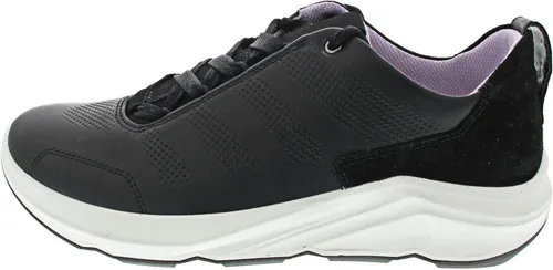 Legero Leder-Sneakers "Bliss" in Schwarz - 41 - Sneaker mit Schnürung, verstärkter Kappe und rutschhemmender Laufsohle für optimalen Komfort und Sicherheit im Alltag.