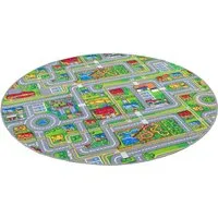Snapstyle Kinder Spielteppich Abenteuerland Rund 100cm - Bunter Spielteppich mit lustiger Straßenlandschaft, ideal für stundenlangen Spielspaß. Robustes Material sorgt für Langlebigkeit und einfache Pflege. Entdecken Sie auch weitere Kinderteppiche in unserer Kategorie!