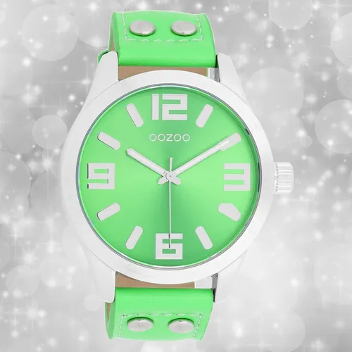 Oozoo Damen Armbanduhr Timepieces Analog Leder grün UOC1070A