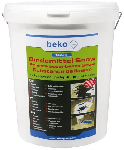 TecLine Bindemittel Snow 5 kg Eimer - Umweltfreundliches Reinigungsmittel, absorbiert sofort Flüssigkeiten und verbessert die Sicherheit am Arbeitsplatz. Ideal für die schnelle und effektive Beseitigung von Verschüttungen.