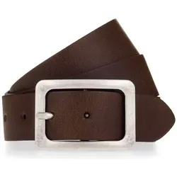 Vanzetti Ledergürtel für Damen in Braun - Hochwertiger Gürtel aus 100% Leder, ideal für den Casual-Look mit stylischer Schnalle und Logo-Applikation.