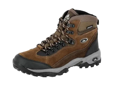 Lico Milan Trekking- & Wanderstiefel in Braun Gr. 38 - Wanderschuhe für Herren, robustes Leder-Obermaterial und rutschfeste Gummisohle für optimalen Halt auf jedem Terrain.