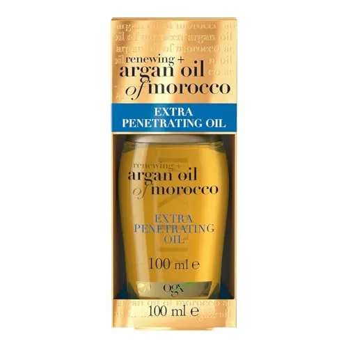 OGX Argan Oil of Morocco Extra Penetrating Haaröl, besonders intensiv pflegendes Haarserum mit Arganöl und Seidenprotein, feuchtigkeitsspendendes Haarpflege Öl für trockenes, sprödes Haar (100 ml)