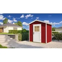 weka Gartenhaus 223 Gr.1 - Schwedenrot, 21 mm, ET - Gartenhaus aus robustem Holz, ideal für Gartenfreunde, bietet Stauraum und ist wetterfest.