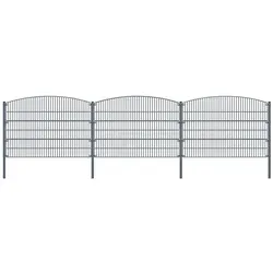 HOME DELUXE Doppelstabmattenzaun BERG anthrazit - Gartenzäune in verschiedenen Ausführungen - dekorative und robuste Lösung für Ihren Garten, die sich von anderen abhebt.
