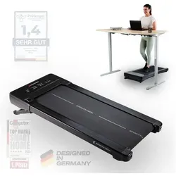 Sportstech Laufband sPad500 – 19% Steigung, 1-8 km/h Geschwindigkeit - Laufband mit 4 individuellen Trainingsprogrammen, Herzfrequenzmessung und Fernbedienung. Ideal für effektives Training zu Hause.