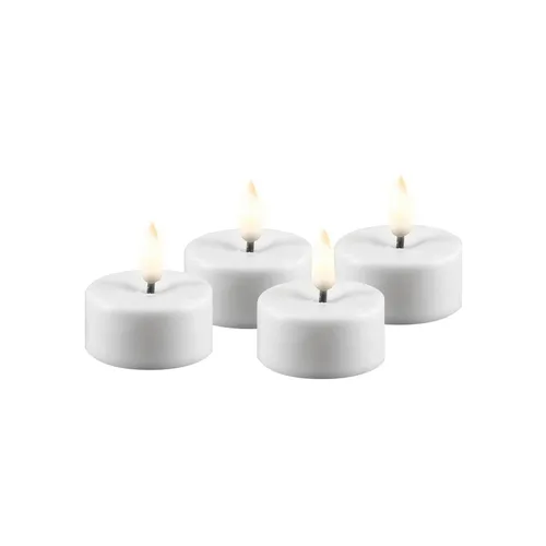 LED Teelichter 4 Stück weiß von Deluxe / Unique Homeart Candle / Kerzen