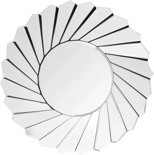 Kayoom Wandspiegel Zeus 510 - Eleganter runder Spiegel mit 80 cm Durchmesser, ideal für Wohnräume und kleine Flächen. Der stilvolle Silberrahmen bringt Licht und Weite in Ihr Zuhause.