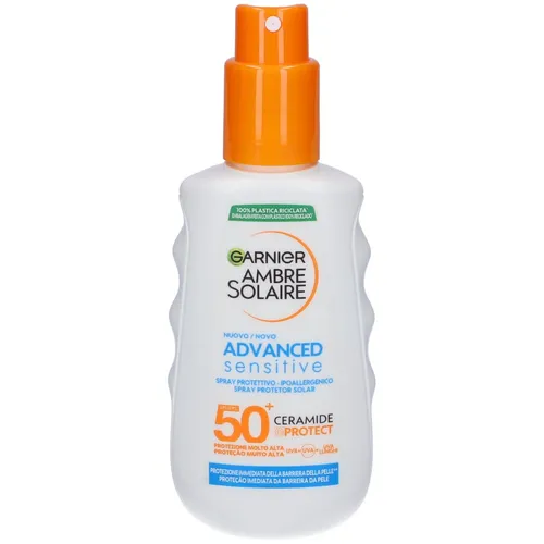Ambre Solaire Spray Protettivo Ceramidi SPF50+ Advanced Sensitive Garnier 150ml