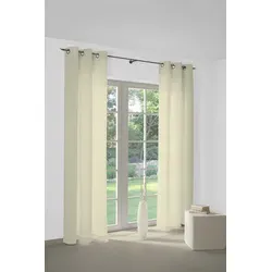 Wirth Vorhang WirthNatur (1 St), Ösen, blickdicht, 2-lagig beige 127 cm x 260 cm