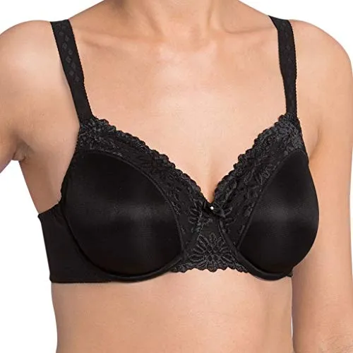Triumph Ladyform Soft W BH Schwarz D 90 - Eleganter Minimizer - Funktionsunterwäsche mit femininen Spitzendetails und effektiven Minimizer-Effekt für eine schlankere Silhouette. Bequeme, verstellbare Träger für optimalen Tragekomfort.