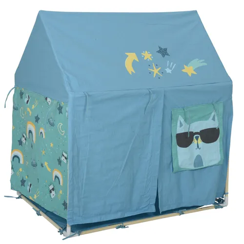 Spielzelt Katze COSMO Spielhaus Kinderspielhaus Hauszelt Zimmerzelt Garten blau