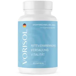 Vorisol Nahrungsergänzungsmittel 60 Kapseln für aktiven Lebensstil - Hochwertiges Nahrungsergänzungsmittel in Kapselform, ideal zur Ergänzung einer ausgewogenen Ernährung. Praktisch in der Anwendung – nur 1 Kapsel täglich für mehr Energie im Alltag!