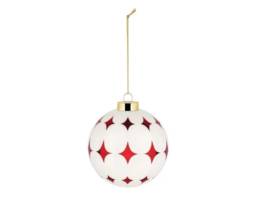 Alessi Christbaumschmuck Weihnachtsbaumkugel DELIGHT Stern - Stilvolle Weihnachtsbaumkugel mit mundgeblasenem Design, handverziert und ideal für festliche Dekoration. Die edle Kugel mit 9 cm Durchmesser bringt festlichen Glanz in Ihr Zuhause.