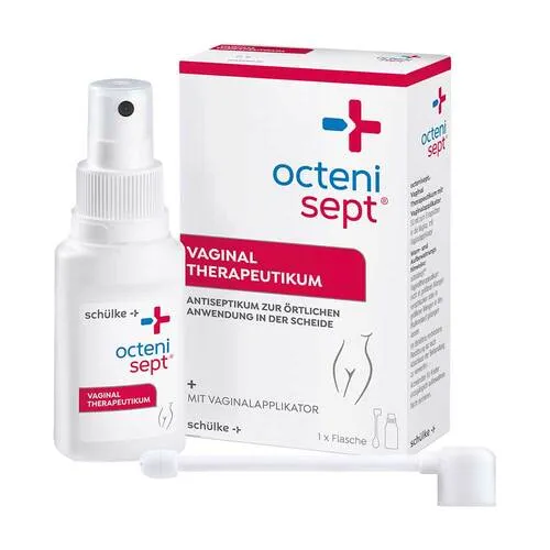 SCHÜLKE & MAYR OCTENISEPT Vaginaltherapeutikum 50 ml - Arzneimittel gegen Vaginalinfektionen, wirkt antiseptisch und lindert Juckreiz sowie Brennen. Einfach anzuwenden mit speziellem Applikator, ideal für Schwangere ab dem 4. Monat.