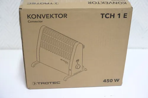 TROTEC Konvektor Heizlüfter TCH 1 E - 450 Watt Elektroheizer - Elektroheizkörper mit stufenloser Thermosteuerung und Frostwächterfunktion, ideal für Wohnräume, Büros oder beim Camping. Kompakt, geräuschlos und energieeffizient.