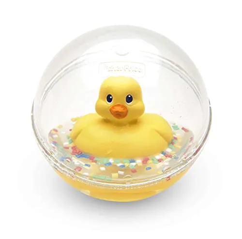 Fisher-Price WaterMates Entchenball - Badewannenspielzeug mit lustiger Ente in Kugel, fördert spielerisch die Fein- und Grobmotorik von Babys ab 3 Monaten und sorgt für ein aufregendes Sinneserlebnis.