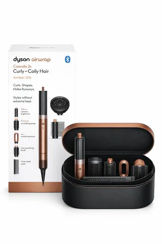 Dyson Airwrap Co-anda2x Curly + Coily Limited Edition Amber Silk - Der Dyson Airwrap Co-anda2x Curly + Coily ist ideal für schnelles Stylen von lockigem Haar. Mit kraftvollem Luftstrom und smarter App-Anpassung für optimale Ergebnisse. Inklusive sechs vielseitigen Aufsätzen.
