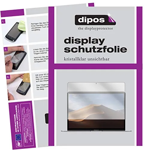 dipos I 2X Schutzfolie klar kompatibel mit Apple MacBook Air 13 Zoll (2018) Folie Displayschutzfolie