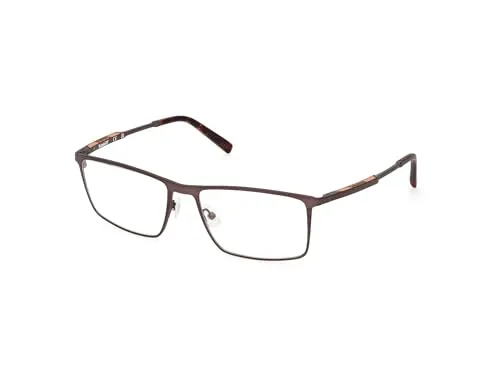 Timberland Brillengestell (Model TB50007) für Herren, Rechteckig, gefertigt aus Metall (inklusive Brillenetui)