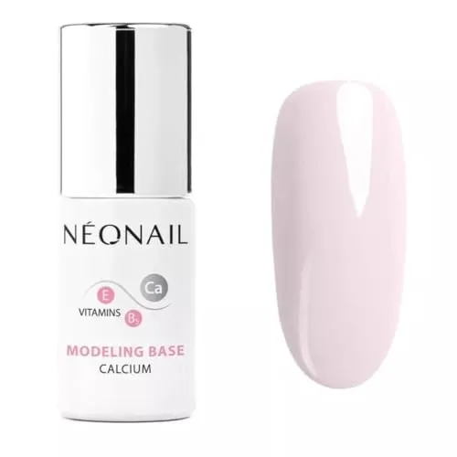 NÉONAIL UV Nagellack - Base Coat Gel UV - Modeling Base Calcium Basic Pink 7,2 ml - Unterlack Für Nägel - Lack - Gel Nägel