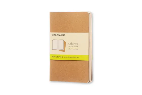 MOLESKINE Notizheft, Cahier 3er Set - mit Kartoneinband - 70g-Papier