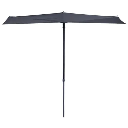 Madison Balkonschirm Sun Wave 300 x 150 cm Grau - Sonnenschirm mit großzügiger Abdeckung, UV-beständig und perfekt für entspannte Stunden auf dem Balkon.