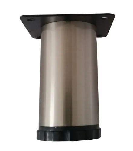 Möbelfuß 6 cm höhenverstellbar Möbelbein Ø 42 mm edelstahloptik Sockelfuß *526