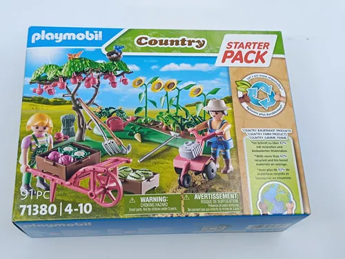 PLAYMOBIL Country 71380 - Starter Pack Bauernhof mit Gemüsekarten, fördert Kreativität und Rollenspiele für Kinder ab 4 Jahren