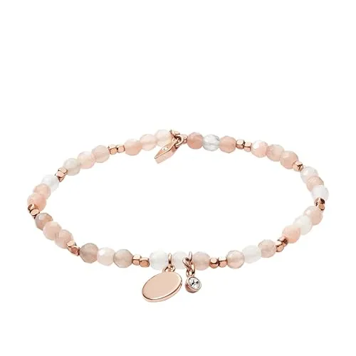 Fossil Armband für Frauen Wellness - Nude Semi-Precious - Armband für Damen, Innenlänge 165mm, aus halbwichtigen Materialien mit hochglänzendem Finish für einen eleganten Look.