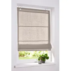 Raffrollo HEINE HOME Gr. 3, grau (taupe), B:80cm H:140cm, Raffrollos