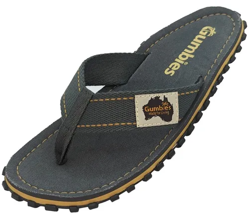 Gumbies Original Islander grau UK 11 - classic grey Sandalen - Stylische Sandalen aus Australien mit ergonomischem Fußbett und strapazierfähigem Canvas für besonderen Tragekomfort und Halt auf allen Untergründen.
