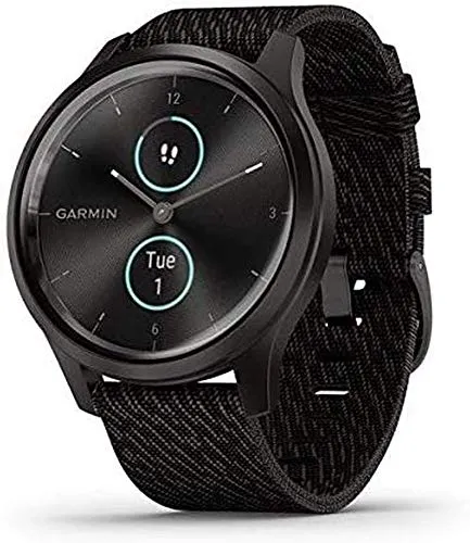Garmin Vivomove 3 Style Graphitowy - Eleganter Aktivitätstracker mit Hybrid-Design, der Fitnessdaten stilvoll erfasst und gleichzeitig als modische Uhr dient.