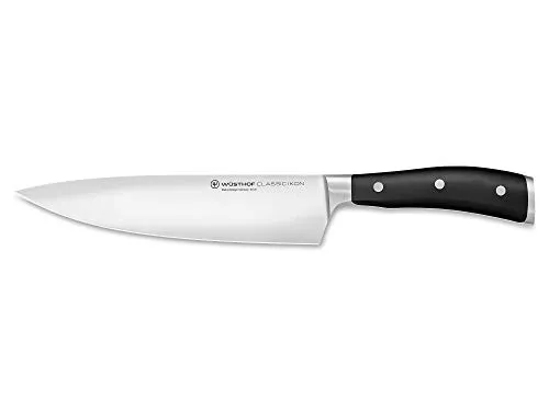 WÜSTHOF Classic Ikon Kochmesser 20 cm - Hochwertiges Kochmesser aus Solingen mit ultrascharfer 20 cm Klinge, ideal für präzises Schneiden und Hacken. Ergonomischer Griff für sicheren Halt – perfekt für Profi-Köche und Hobby-Gourmets.