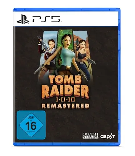 Tomb Raider 1-3 Remastered - PS5 - PC- & Videospiele, erlebe die kultigen Abenteuer von Lara Croft in atemberaubender Remastered-Qualität für die PS5.