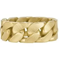 Fossil Herrenring HARLOW JF04699710 - Eleganter Edelstahlring in Gold - Ringe für Herren - Hochwertiger Fossil Herrenring aus Edelstahl in edlem Gold, ideal für stilbewusste Männer.