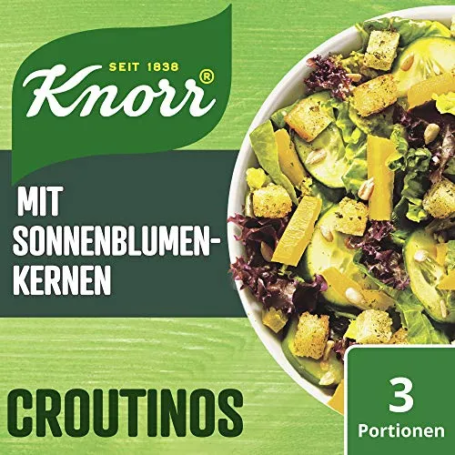 Knorr Salatkrönung Croutinos mit Sonnenblumenkernen Croutons, 1er-Pack (1 x 25 g)