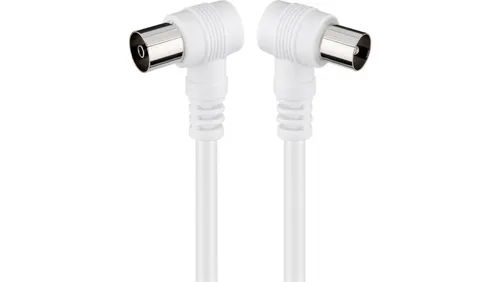 Goobay 11522 Gewinkeltes Antennenkabel - Koaxialkabel 90° für störungsfreie HD-Signale, ideal für TV, Receiver und HiFi-Anlagen