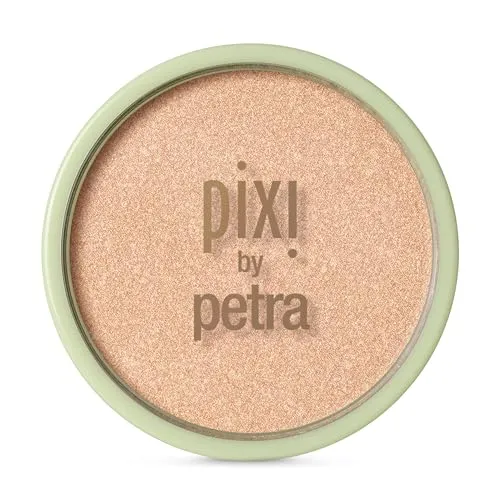 Pixi Glow-y Powder | Radiant Blush & Highlighter Duo | Seidiges, lichtreflektierendes Strahlungspuder | Fügt schiere Farbe und Glanz hinzu | Pfirsich-y Glow | 10,21 g