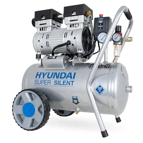 Silent Kompressor Sac55752 8 bar / 24 l - Kompressoren, ölfreier Betrieb mit 24 l Druckbehälter für leisen Einsatz, ideal für Heimwerkerprojekte.