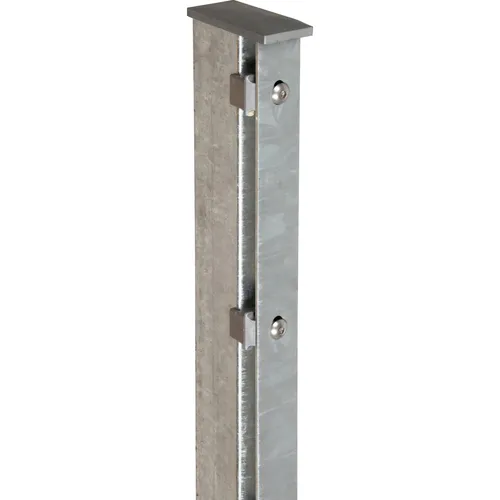 Zaunpfosten mit flacher Abdeckschiene 260 cm Verzinkt