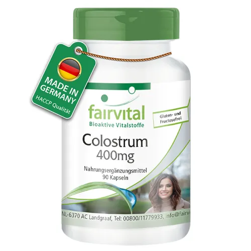 Colostrum 400mg - 90 Kapseln - 30% Immunglobuline G - Immunsystem | fairvital