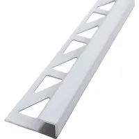 Dalsys Fliesenschiene Eckprofil Aluminium 2,5m x 8mm Weiß Kantenschutz