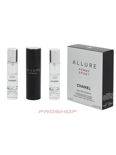 Chanel Allure Homme Sport Eau de Toilette 3 x 20 ml - Herrenduft mit frisch-zitrischen Noten, ideal für unterwegs. Belebend und holzig, inspiriert von einer Meeresbrise – perfekt für aktive Männer.