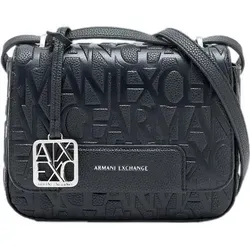 Armani Exchange Liz Umhängetasche schwarz - Damen-Schultertaschen aus hochwertigem Lederimitat, stilvolles Design für jeden Anlass
