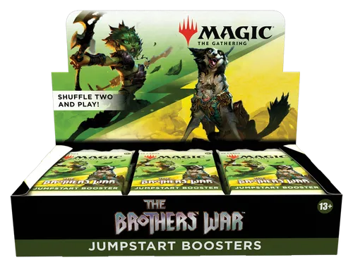 The Brothers' War - Jumpstart Booster Display (18 Booster) - englisch - Sammelkarten: 18 Jumpstart-Booster mit einzigartigen Themen, ideal für schnelle Spiele und zum einfachen Erlernen von Magic. Jeder Booster enthält 20 Karten, darunter 2 seltene und 2 Foil-Länderkarten.